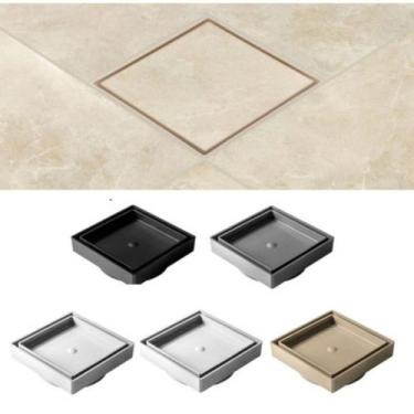 Imagem de Ralo Oculto Invisível Quadrado 10X10 Cm Seca Piso E Porcelanato Várias