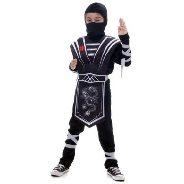 Imagem de Fantasia Ninja Silver Infantil com Capuz - Diversos, UNICA, P