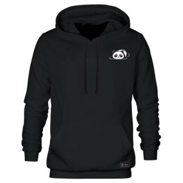 Imagem de Blusão Moletom Canguru Panda Masculino e Feminino Personalizado com Ca