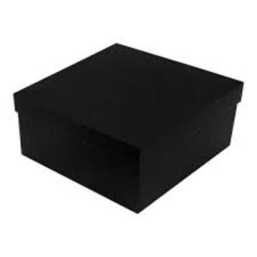 Imagem de Caixa Rígida Cartonada 20 x 20 x 7 Preto - kero kit Brindes Especiais