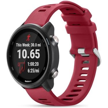 Imagem de GEAK Pulseira de relógio compatível com Garmin Forerunner 245/645/55, pulseira esportiva de 20 mm compatível com Garmin Vivoactive 5 Watch/Vivoactive 6, pulseiras macias para Venu/Venu SQ/Galaxy Watch