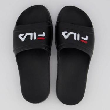 Imagem de Chinelo Fila Sleek Slide Feminino Preto e Branco, 38