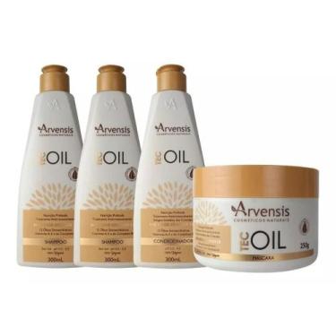 Imagem de Kit Arvensis Tec Oil 2 Shampoo + 1 Condicionador + 1 Máscara