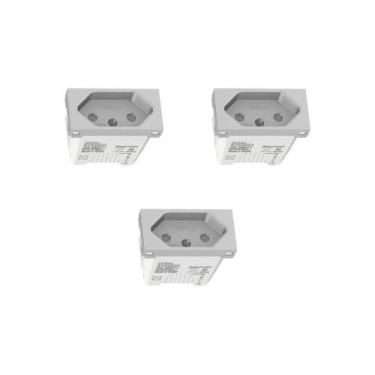 Imagem de Kit 3 Modulos Tomada 10A S70202174 Alumínio Orion Schneider