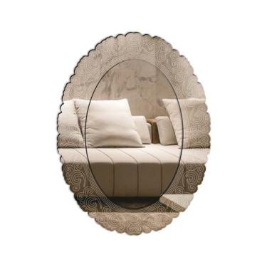 Imagem de Espelho Decorativo Veneziano Pegui 23x32 38103 - CREATUS, prata