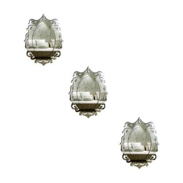 Imagem de Kit 3 Espelhos Decorativos venezianos  Pegui 32x23 3803 - CREATUS, pra
