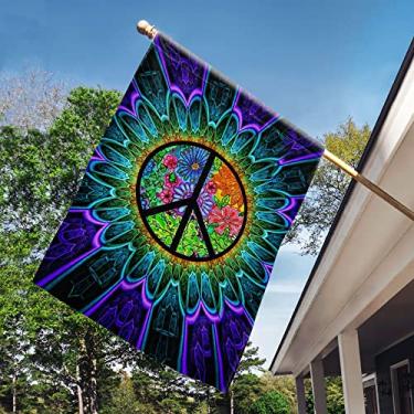 Imagem de Flags-Hippie Just A Little Something to Brighten Your Day Flag QNK163F, House Flag (29.5" x 39.5")-USA House Garden Flags Premium Polyester-Decorative Outdoor Flags