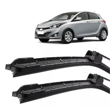 Imagem de Par Palheta Limpador Parabrisa Hb20 Hb20s 2012 A 2019 Silicone Tipo Gancho