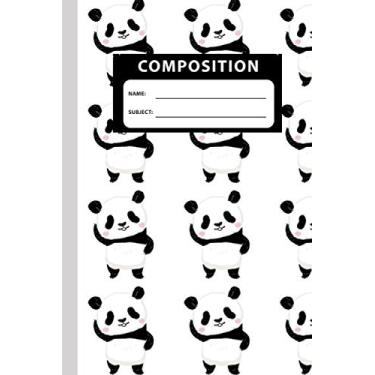 Imagem de Composition Notebook: Pretty Panda Cartoon Print College Ruled Notebook for School, University and College. Nifty Lined Journal for Students, Kids and Teens for Writing & Notes