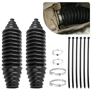 Imagem de Kit de ferramentas de bota de cremalheira de direção e pinhão, à prova de poeira, silicone à prova de poeira, com braçadeiras e braçadeiras de cabo de fole de cremalheira e pinhão, acessórios