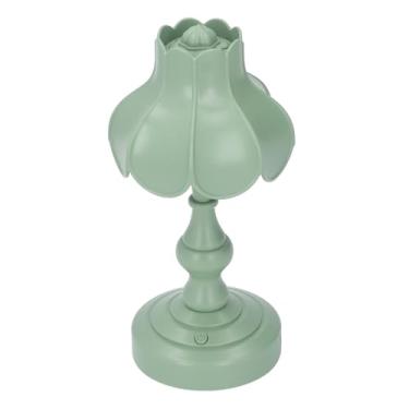 Imagem de Abajur de Mesa de Flores, Luz Noturna de Flores Vintage, Abajur Estético de Mesa de Cabeceira, Abajur de Leitura LED para Decoração de Quarto de Crianças, Função Recarregável