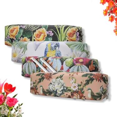 Imagem de Estojo Escolar Florido Estilo Tropical Estampado - Grupo ShopMix - Bolsa de Materiais Escolares