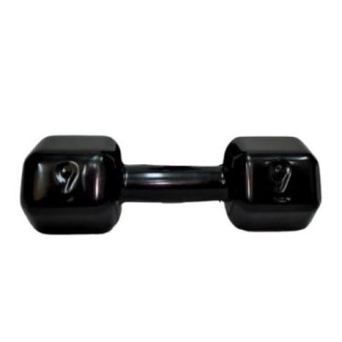 Imagem de Halter Sextavado Emborrachado 9Kg Corpo e Vida Fitness Peso Academia Treino