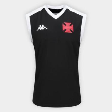 Imagem de Regata Vasco Kappa Supporter Beau Masculina, Preto, Branco, G