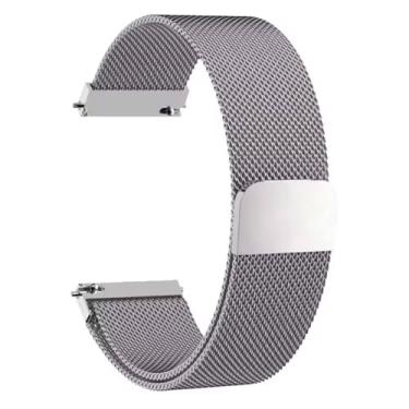 Imagem de CORONITAS Pulseira de Metal Milanes Aço Inoxidável para Xiaomi Redmi Watch 5 Lite, Watch 5 Active, Fecho Magnético, Malha de Aço Respirável, Regulável (Prata)