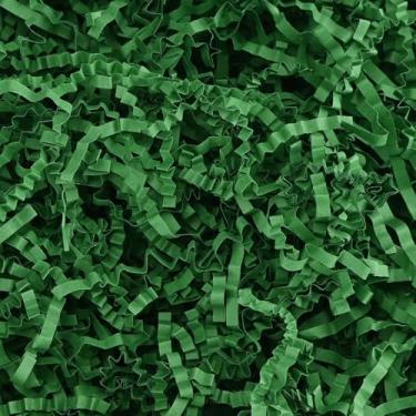Imagem de Raissily 700 g de papel cortado enrugado, papel de almofada de grama para Natal, casamento, aniversário, Páscoa, noivado, presente, caixa de confetes, decoração de enchimento de cesta - verde