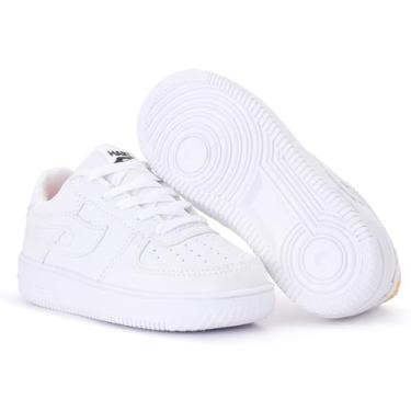 Imagem de Tenis Infantil Hart Star Masculino Feminino Calce Facil Tipo Leve (Branco, BR, Criança de 9 a 12 anos, Numérico, 27)