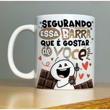 Imagem de Caneca Flork Casal Namorados Chocolate Páscoa Cerâmica 325ml - Pammy s