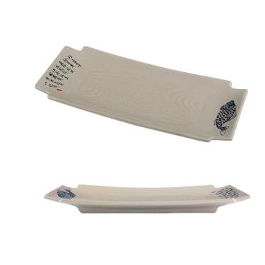 Imagem de Placa de porcelana retangular, panela quente de hotel placa de churrasco redonda -34095-12