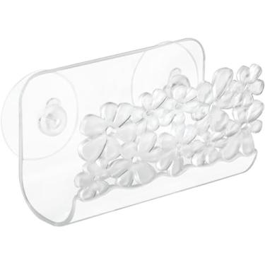 Imagem de InterDesign Suporte de sucção para pia de cozinha Blumz para esponjas, esfregadores, sabão - transparente