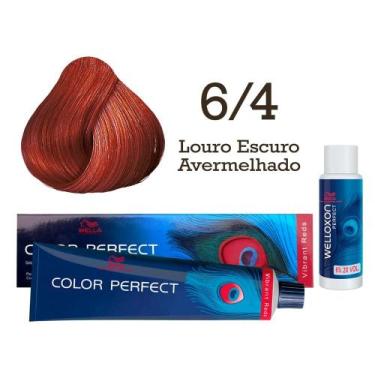 Imagem de Coloração Color Perfect 6/4 Louro Escuro Avermelhado + Ox 20  Wella - 