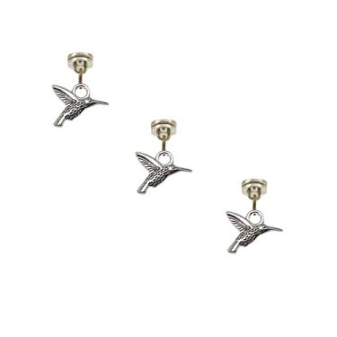 Imagem de Cabeça de dobradiça prateada decoração de casa beija-flor, conta-gotas de dobradiça magnética, tampas de cabeça de dobradiça magnética, topo de pino de dobradiça de porta (prata)