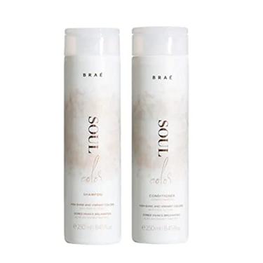 Imagem de Kit Shampoo e Condicionador Soul Color BRAÉ - Proteção e Manutenção da Cor - Home Care 2x250ml**