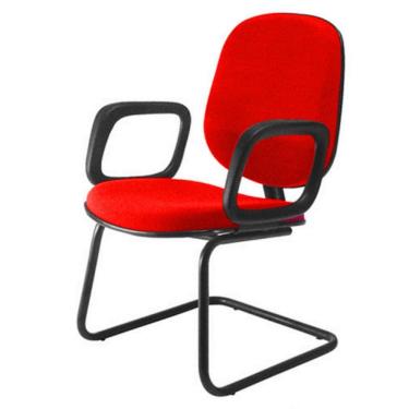 Imagem de Cadeira para Igrejas Evangélicas Diretor Interlocutor para Escritório Linha Uno Vermelho
