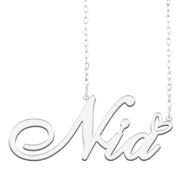 Imagem de A168A Colar de nome personalizado personalizado personalizado colar de nome banhado para mãe filha amizade feminino dia dos namorados aniversário de Natal ano novo, Metal, Sem pedras preciosas