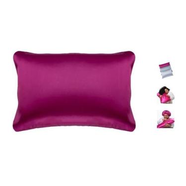 Imagem de Fronha De Cetim Anti-frizz Dormir Profissional Rosa Dompel