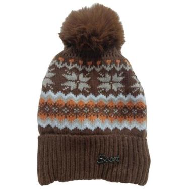 Imagem de Touca Gorro de Lã com Pompom Adulto Inverno Frio Tricô - DOTAD, Marrom