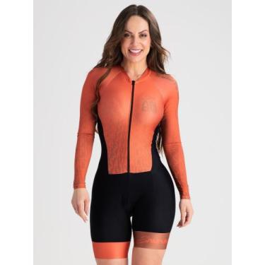 Imagem de Macaquinho De Ciclismo Feminino Manga Longa Savancini Infinity Iron (3