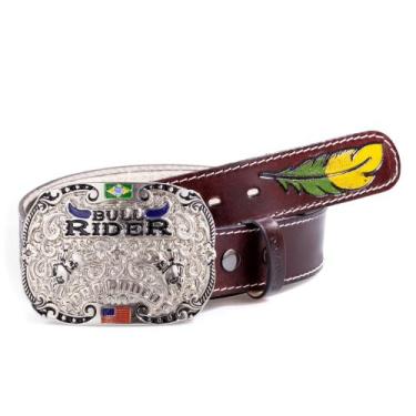 Imagem de Cinto Country Masculino Couro Fivela Western Pro Rodeo - Pampas Countr