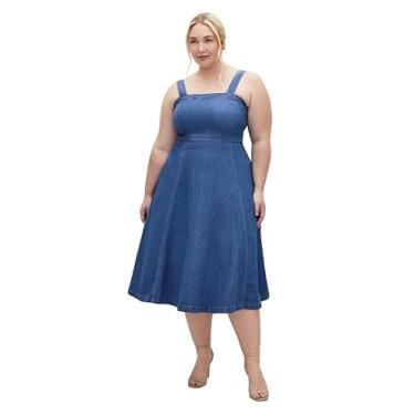 Imagem de City Chic Vestido feminino plus size - Averie, Lavagem leve, 58
