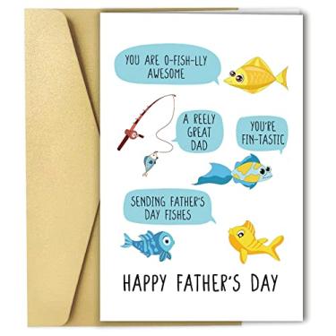 Imagem de Spercy Cartão de dia dos pais de pesca fofo, cartão de dia dos pais trocadilho de peixe, presente de dia dos pais para pai amante da pesca, um pai realmente ótimo
