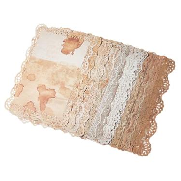 Imagem de NICENEEDED 30 folhas de papel de papelaria para scrapbook com bordas de renda, pacote com 3, papel vintage para escrever cartas, scrapbook, enfeites, planejador, bala, lixo, material de diário, fundo