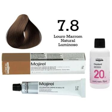 Imagem de Coloração Majirel 7.8 Louro Marrom Natural Luminoso + Oxi 20 Vol 75ml 