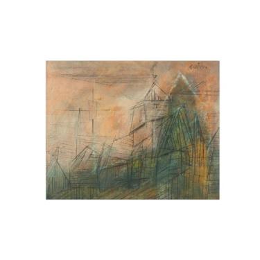 Imagem de Lyonl Feininge famosa impressão em tela - imagens para sala de estar - pintura de arte de parede moderna - sem título 6-reprodução 20x25cm8x10in sem moldura