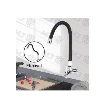 Imagem de Torneira Gourmet Flexível Cozinha Parede Parede aço Bancada Monocomand