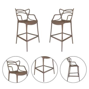 Imagem de Kit 2 Banquetas Allegra Resistente Sol Chuva Leve e Prática - Simple D