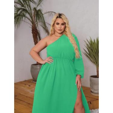 Imagem de Vestido Longo Branco Casamento Civil Noiva Gestante Chá Revelação Plus