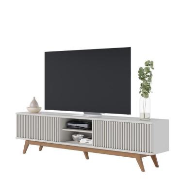 Imagem de Rack Bancada Fortaleza 2,18m para TV Off White Matte - Colibri