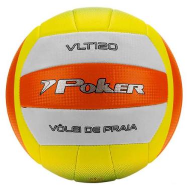 Imagem de Bola de Vôlei de Praia Training VLT 120 II Poker, Amarelo, Laranja