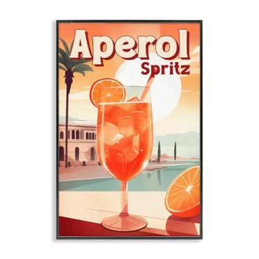 Imagem de Stupell Industries Arte Giclée Emoldurada Preta Aperol Tropical Brilhante, Design por Andreas Magnusson, 12 x 18