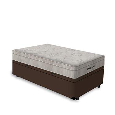 Imagem de Cama Box Solteiro Marrom + Colchão De Molas Ensacadas - Ortobom - Airtech Springpocket 88x188x65cm