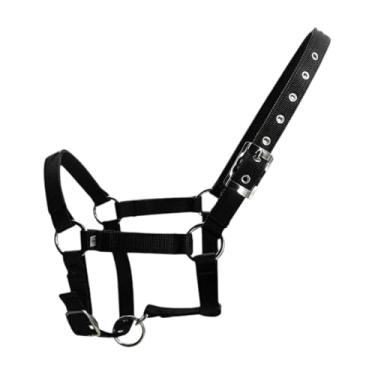 Imagem de Aymzbd Halter de cavalo ajustável suprimentos equestres de substituição de cavalos de cavalos para panorés para pasta, Preto