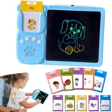 Imagem de Croeve Talking Tablet, LED Writing Tablet for Kids, 2-in-1 Voice Pad & Drawing Pad, Magic Doodle Board Drawing for Kids Electronic Writing Board (1 PCS Blue, 224 Words)