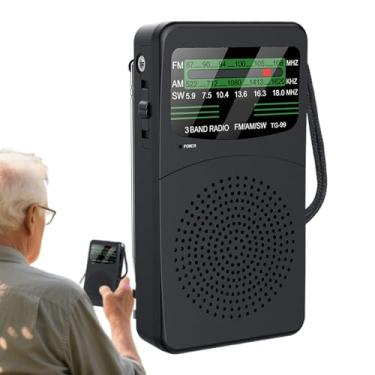 Imagem de Rádio Portátil AM FM | Rádios AM/FM Portáteis Com Melhor Recepção E,Antena de Alta Sensibilidade e Lanterna LED para Trilhas, Emergências e Tempestades