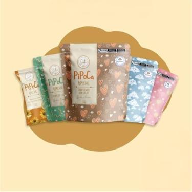 Imagem de Kit Pipocas Gourmet Sinta+ 50g Leite em Pó + Caramelo Flor de Sal + Chocolate 50% Cacau + Chips de Coco + Cúrcuma (5 unidades)