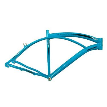 Imagem de Quadro Bicicleta 26x19" Alumínio Beach Azul/Branco - Machine Motors